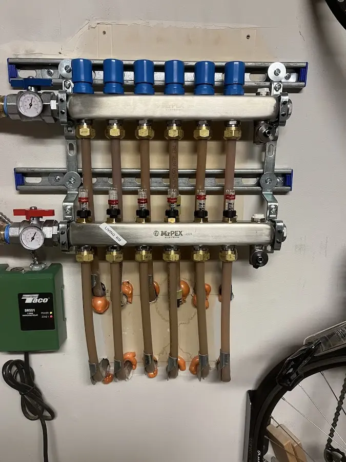 Plumber performing Gas Line Installation at a residential property in Augusta